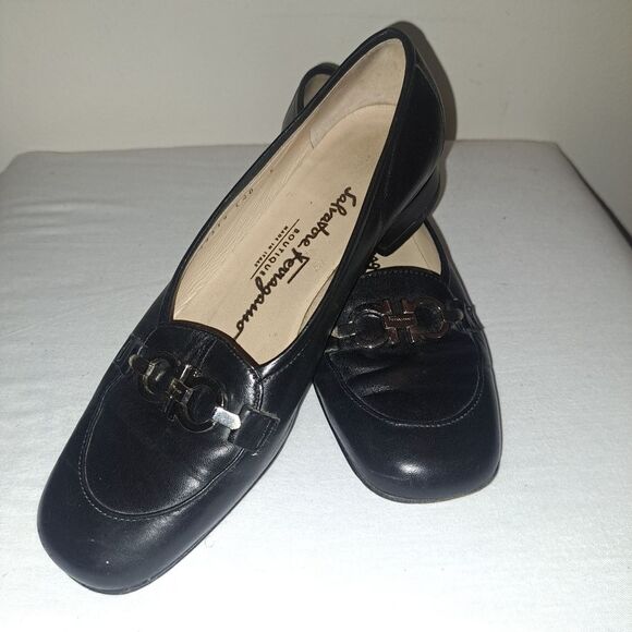 Salvatore Ferragamo Women's Black Loafers Size 5‎ - Picture 5 of 11